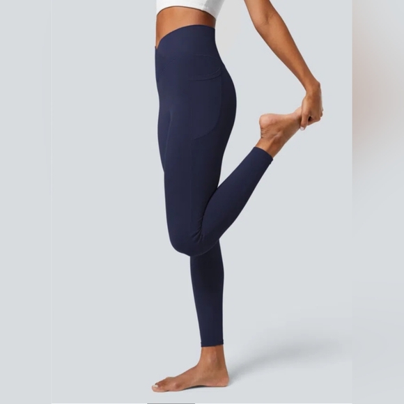 HALARA Softlyzero NAVY Pocket Plain Leggings-UPF50 SIZE XL NWT - Picture 1 of 9